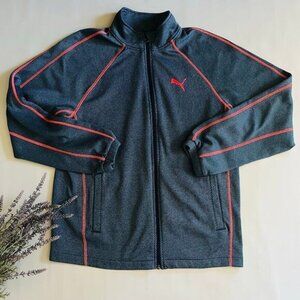 PUMA Men Warm Cell Full Zip Aqua Blue Active Wear Track Sports Jacket Size M